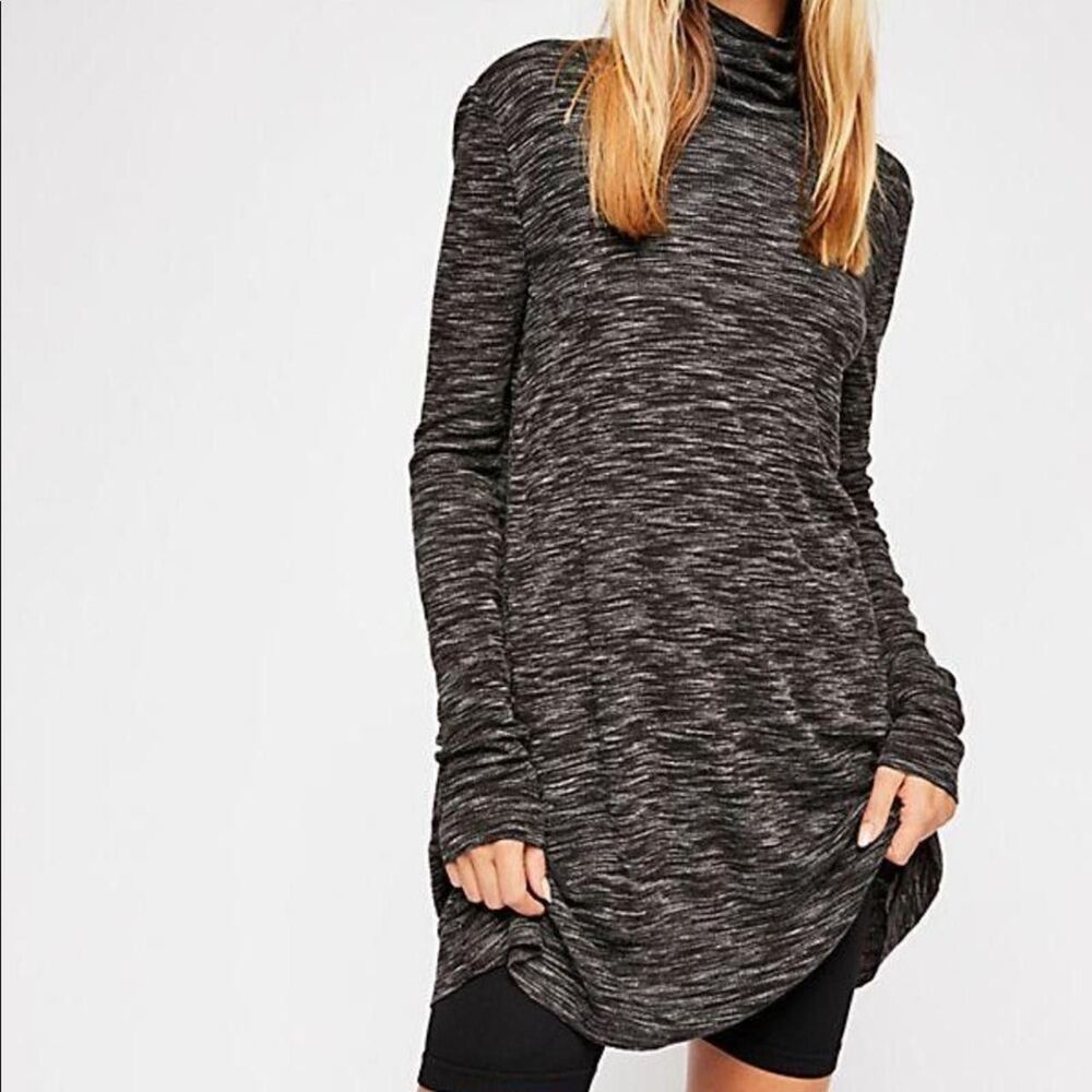 Free People Stonecold Ribbed Tunic Top Womens Size Small Fall Lagenlook Lagom